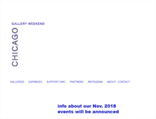 Tablet Screenshot of galleryweekendchicago.com